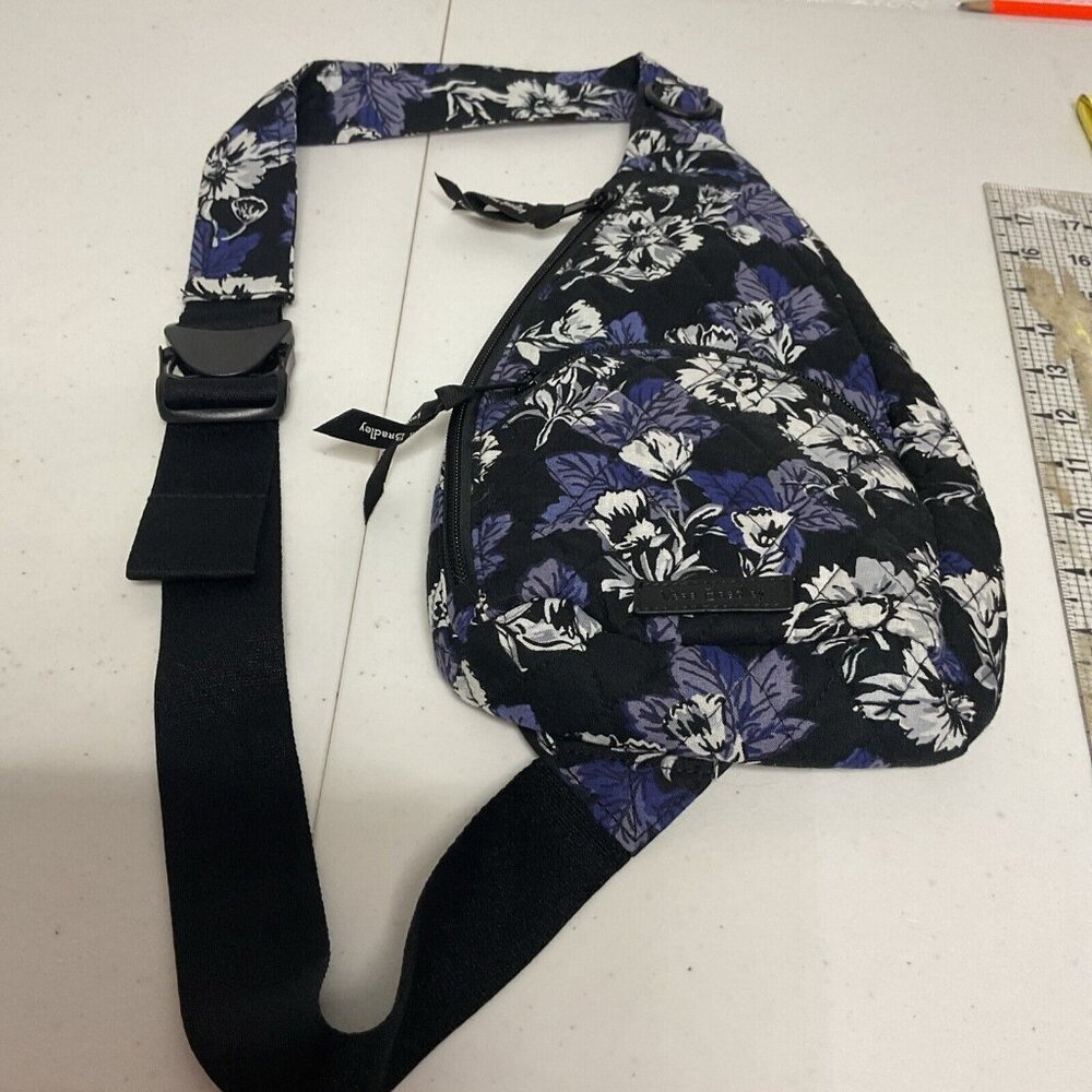 Vera Bradley Essential Compact Sling Bag Frosted Floral 13" X 6"